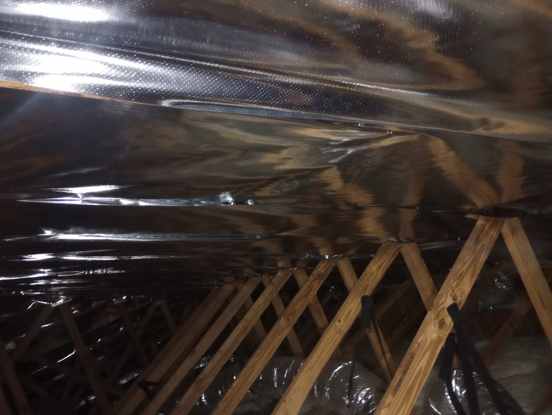 Close-up of radiant heat barrier for hot Florida summers